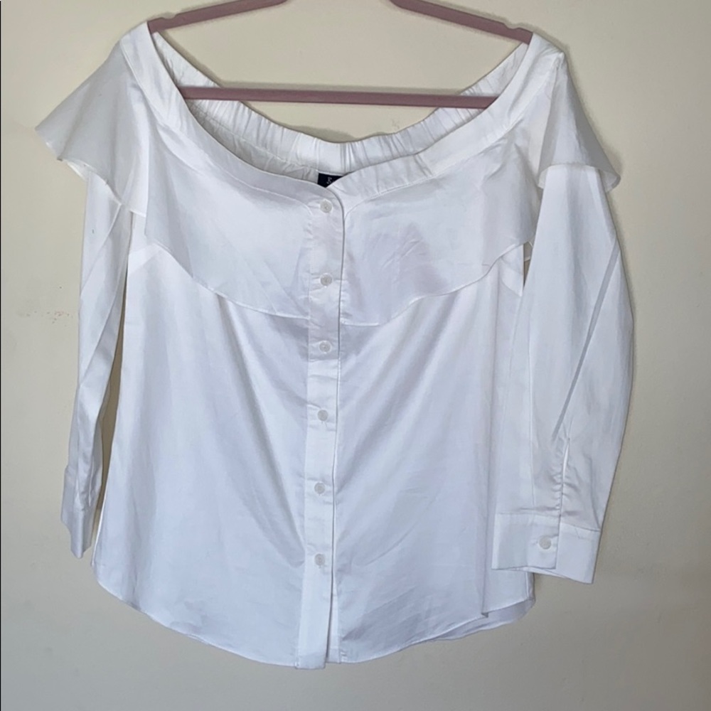 NWT Bardot Strapless Button Down Blouse Size M